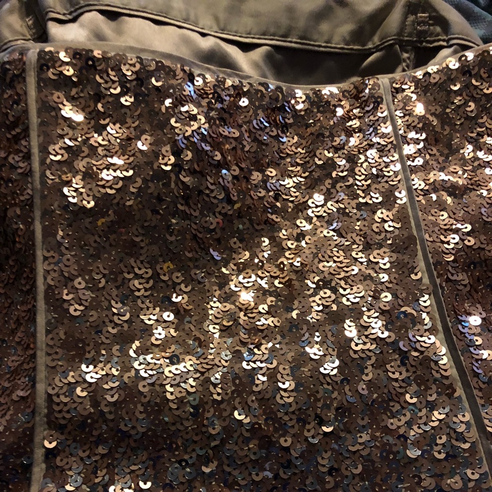 WHBM GOLD SEQUIN BUSTIER